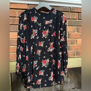 Penelope project lace trim floral top size S
